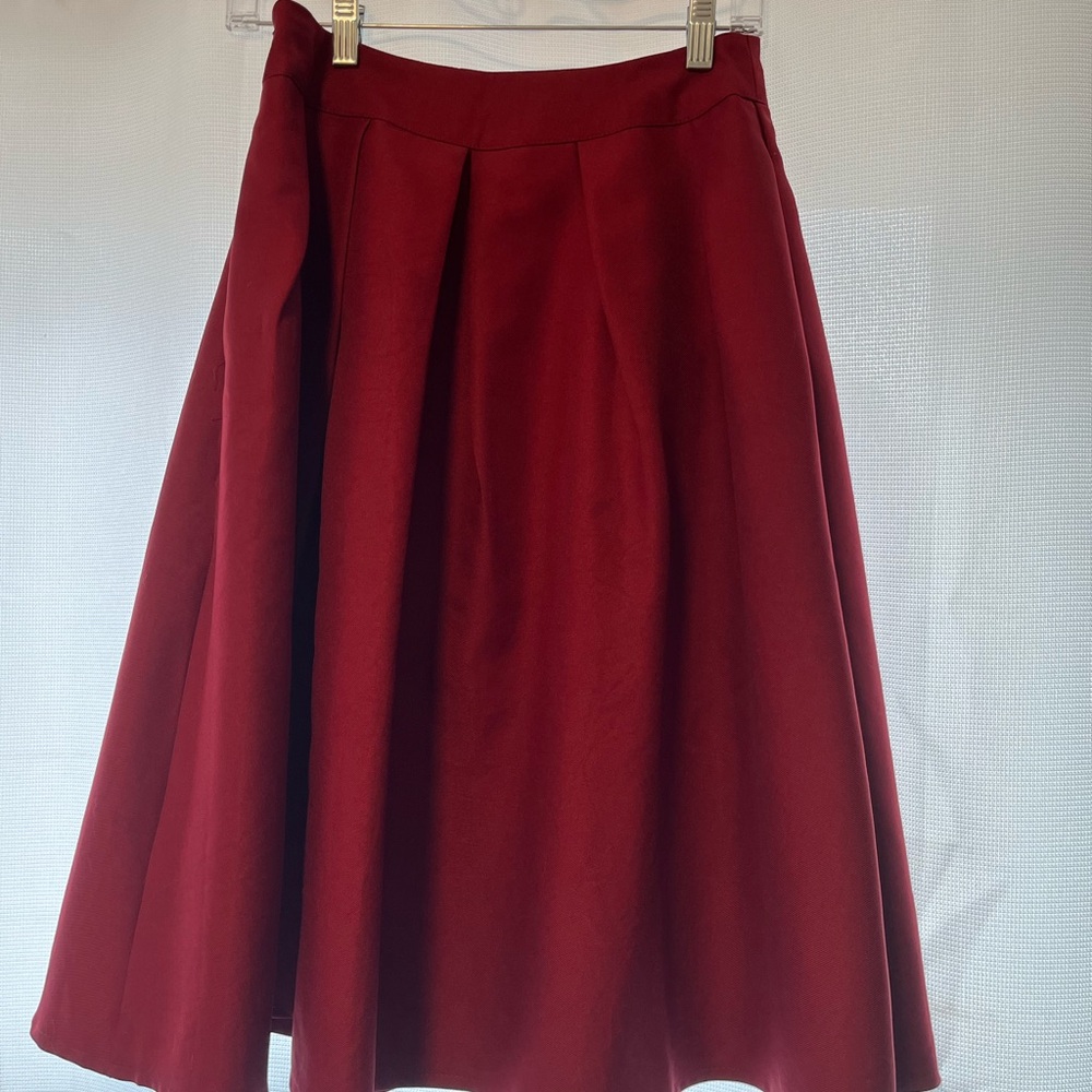 Red A-Line Women's Skirt